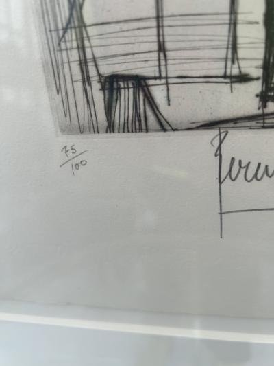 Bernard Buffet Bernard Buffet Etching Still Life With Flowers in Vase