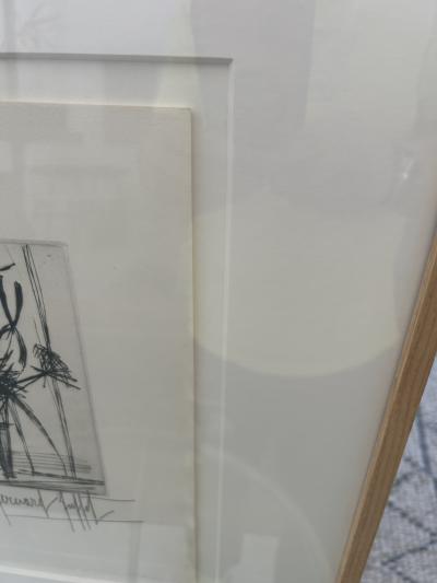 Bernard Buffet Bernard Buffet Etching Still Life With Flowers in Vase