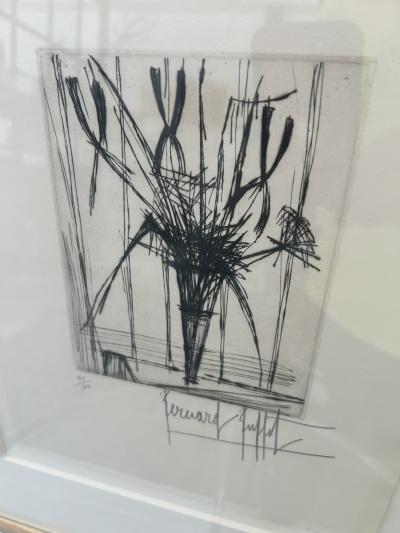 Bernard Buffet Bernard Buffet Etching Still Life With Flowers in Vase