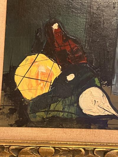 Bernard Buffet CUBIST STILL LIFE OF FRUIT VASES IN THE MANNER OF BERNARD BUFFET