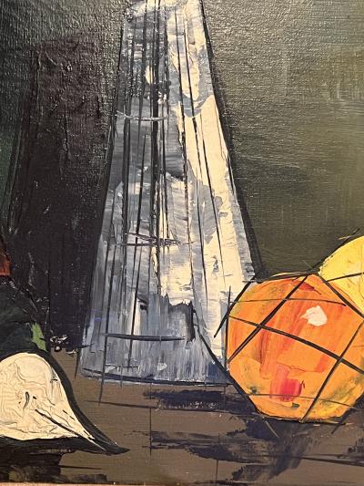 Bernard Buffet CUBIST STILL LIFE OF FRUIT VASES IN THE MANNER OF BERNARD BUFFET