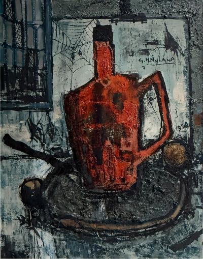 Bernard Buffet MID CENTURY ABSTRACT STILL LIFE IN THE MANNER OF BERNARD BUFFET