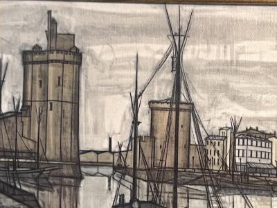 Bernard Buffet MID CENTURY BERNARD BUFFET LE PORT DE LA ROCHELLE PRINT ON CANVAS