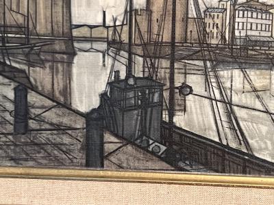 Bernard Buffet MID CENTURY BERNARD BUFFET LE PORT DE LA ROCHELLE PRINT ON CANVAS