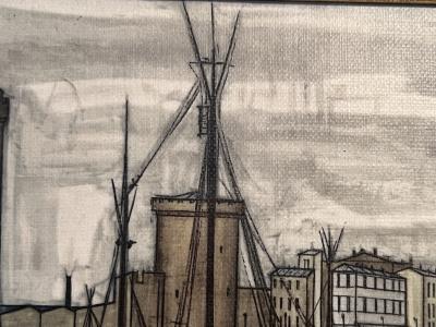 Bernard Buffet MID CENTURY BERNARD BUFFET LE PORT DE LA ROCHELLE PRINT ON CANVAS