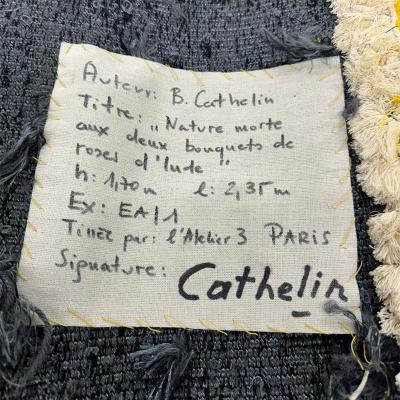 Bernard Cathelin Nature morte aux deux bouquets de roses ol lude