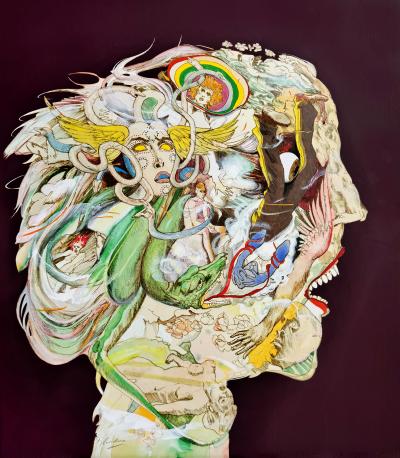 Bernard D Andrea Sci Fi Mind Bending Alien Head with Scary Bulging Eyeball Giuseppe Arcimboldo