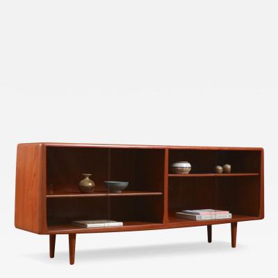 Bernard Pedersen Danish Modern Teak Glass Bookcase by Bernard Pedersen