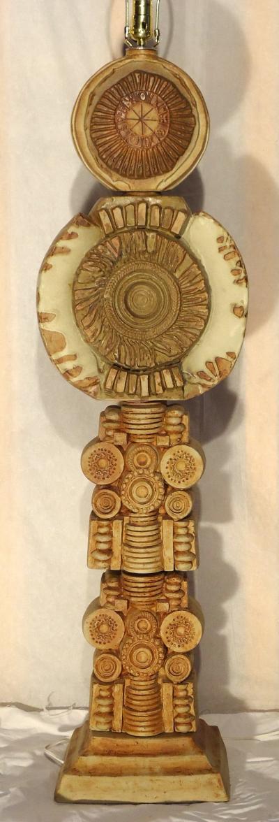 Bernard Rooke Cast Ceramic Studio Floor Lamp by Bernard Rooke British Ceramicist 1973