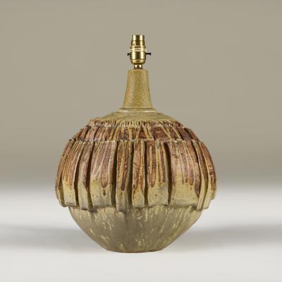 Bernard Rooke Large mid century sculptural studio ceramic art table lamp by Bernard Rooke