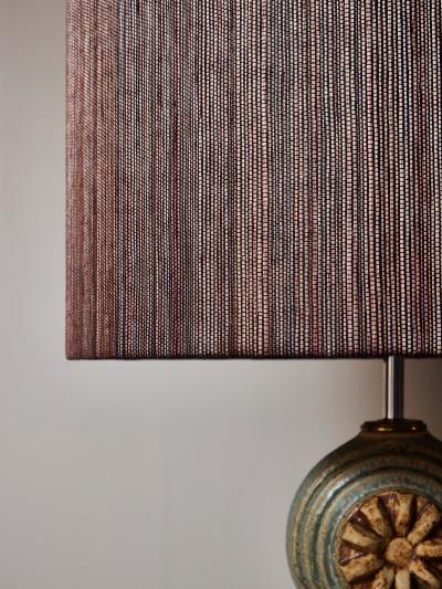 Bernard Rooke Monumental Brutalist Ceramic Table Lamp by Bernard Rooke England 1970s