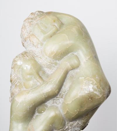 Bernard Simon Etched Marble Lovers Embrace by Bernard Simon