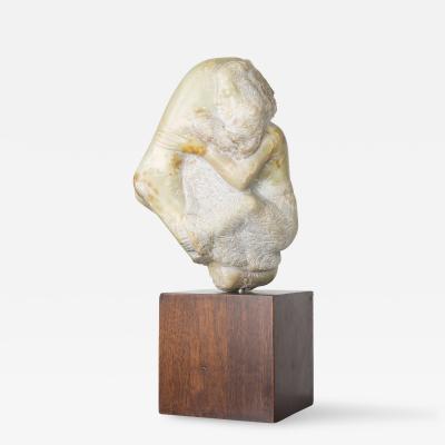 Bernard Simon Etched Marble Lovers Embrace by Bernard Simon