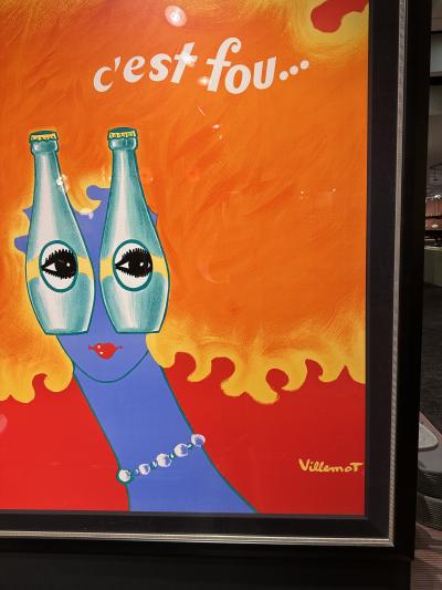 Bernard Villemot Framed Perrier Poster by Bernard Villemot