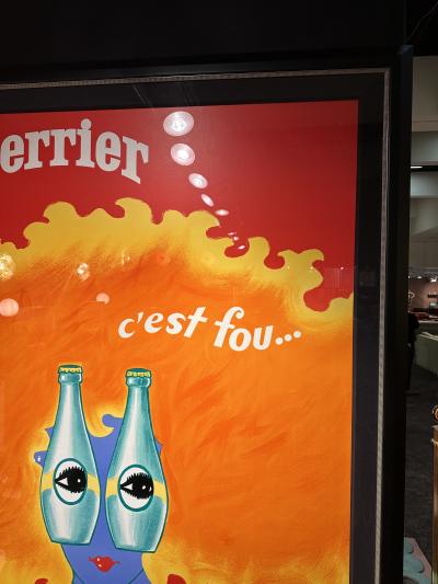 Bernard Villemot Framed Perrier Poster by Bernard Villemot