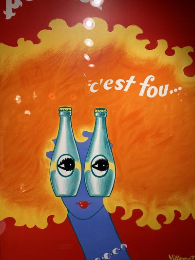 Bernard Villemot Framed Perrier Poster by Bernard Villemot