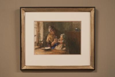 Bernardus Johannes Blommers Bernardus Johannes Bernard Blommers Woman with Child Watercolor 19th Century