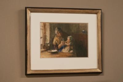 Bernardus Johannes Blommers Bernardus Johannes Bernard Blommers Woman with Child Watercolor 19th Century