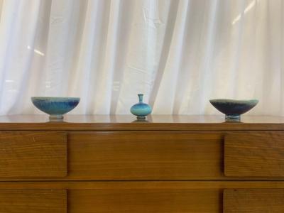 Berndt Friberg Swedish Mid Century Modern Studio Stoneware by Berndt Friberg Vase Bowl