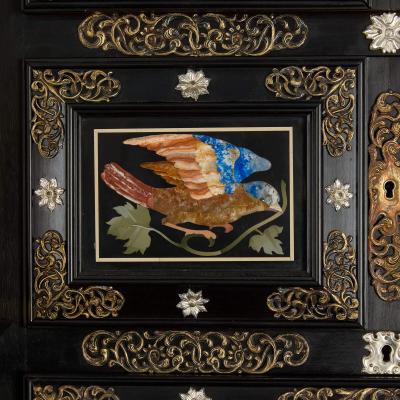 Bernhard Ludwig Monumental Pietre Dure Cabinet on Stand by Bernhard Ludwig