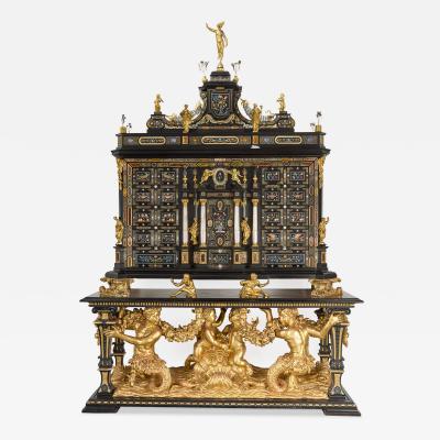Bernhard Ludwig Monumental Pietre Dure Cabinet on Stand by Bernhard Ludwig