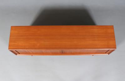 Bernhard Pedersen Son Bernhard Pedersen Danish Modern Tambour Door Teak Credenza