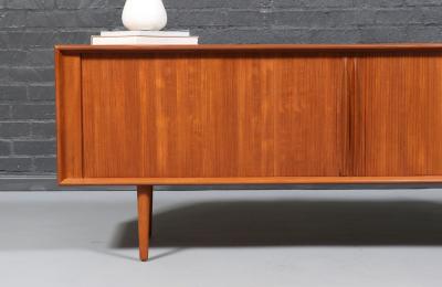 Bernhard Pedersen Son Bernhard Pedersen Danish Modern Tambour Door Teak Credenza