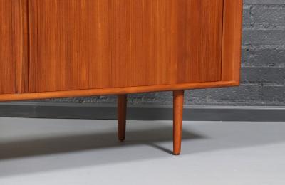 Bernhard Pedersen Son Bernhard Pedersen Danish Modern Tambour Door Teak Credenza