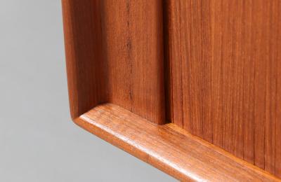 Bernhard Pedersen Son Bernhard Pedersen Danish Modern Tambour Door Teak Credenza