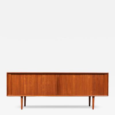 Bernhard Pedersen Son Bernhard Pedersen Danish Modern Tambour Door Teak Credenza