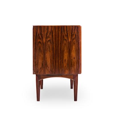 Bernhard Pedersen Son Bernhard Pedersen Mid Century Danish Rosewood Tambour Door Credenza with Hutch