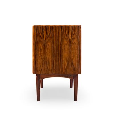 Bernhard Pedersen Son Bernhard Pedersen Mid Century Danish Rosewood Tambour Door Credenza with Hutch