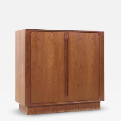 Bernhard Pedersen Son Bernhard Pedersen Mid Century Danish Teak Tambour Armoire Dresser