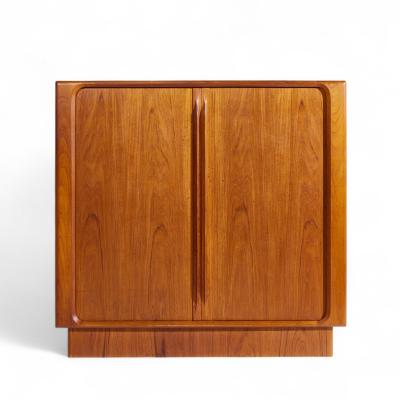 Bernhard Pedersen Son Bernhard Pedersen Mid Century Danish Teak Tambour Armoire Dresser
