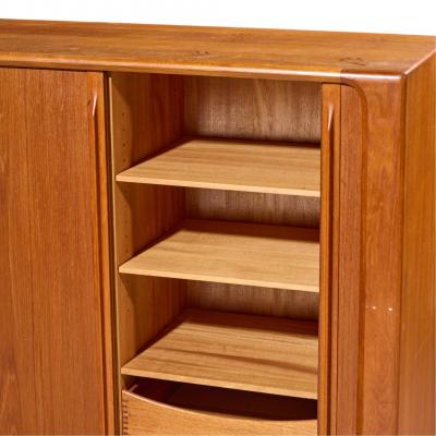 Bernhard Pedersen Son Bernhard Pedersen Mid Century Danish Teak Tambour Armoire Dresser