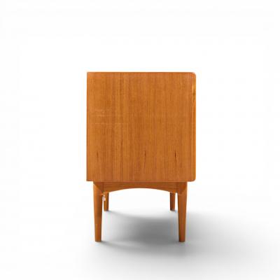 Bernhard Pedersen Son Bernhard Pedersen Mid Century Danish Teak Tambour Credenza and Hutch