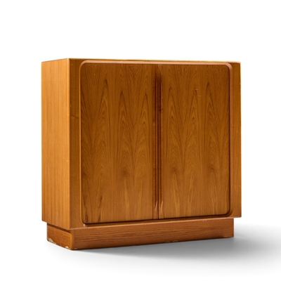 Bernhard Pedersen Son Bernhard Pedersen Mid Century Danish Teak Tambour Door Armoire Dresser