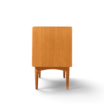 Bernhard Pedersen Son Bernhard Pedersen Mid Century Danish Teak Tambour Door Credenza and Hutch