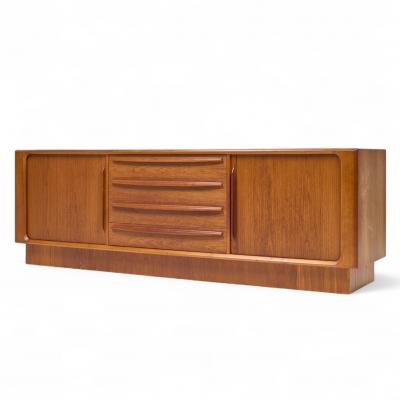 Bernhard Pedersen Son Bernhard Pedersen S n Mid Century Danish Teak Tambour Door Sideboard Credenza