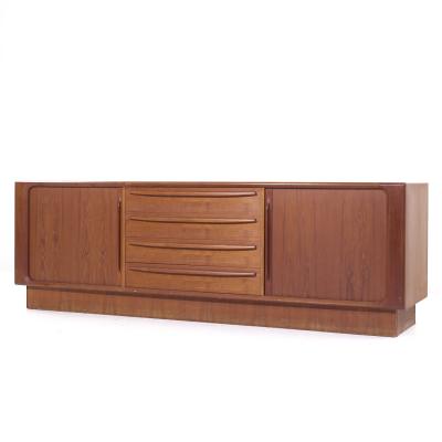 Bernhard Pedersen Son Bernhard Pedersen Son MCM Danish Modern Teak Tambour Door Sideboard Credenza