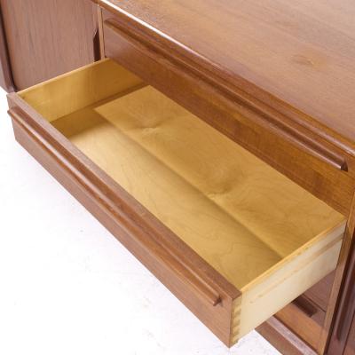 Bernhard Pedersen Son Bernhard Pedersen Son MCM Danish Modern Teak Tambour Door Sideboard Credenza