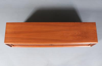 Bernhard Pedersen Son Danish Modern Teak Tambour Door Credenza by Bernhard Pedersen