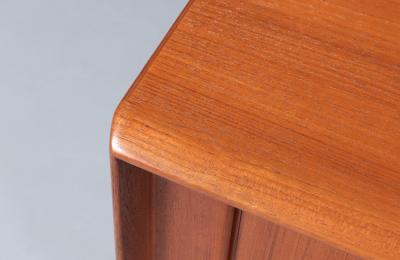 Bernhard Pedersen Son Danish Modern Teak Tambour Door Credenza by Bernhard Pedersen