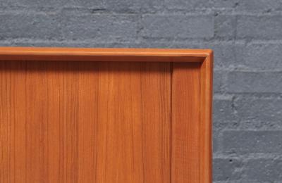 Bernhard Pedersen Son Danish Modern Teak Tambour Door Credenza by Bernhard Pedersen