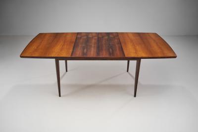 Bernhard Pedersen Son Exotic Wood Extendable Dining Table by Bernhard Pedersen S n Denmark 1960s