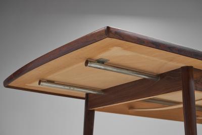 Bernhard Pedersen Son Exotic Wood Extendable Dining Table by Bernhard Pedersen S n Denmark 1960s