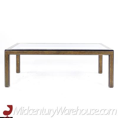 Bernhard Rohne Bernhard Rohne for Mastercraft Lacquered Brass Panel Expanding Dining Table