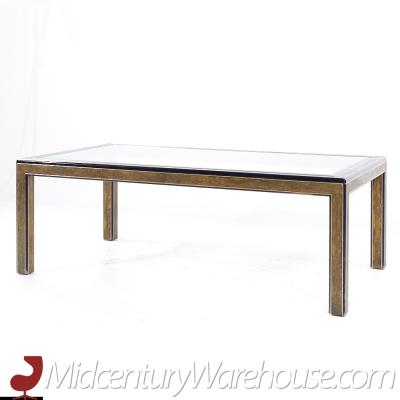 Bernhard Rohne Bernhard Rohne for Mastercraft Lacquered Brass Panel Expanding Dining Table