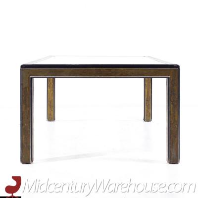 Bernhard Rohne Bernhard Rohne for Mastercraft Lacquered Brass Panel Expanding Dining Table