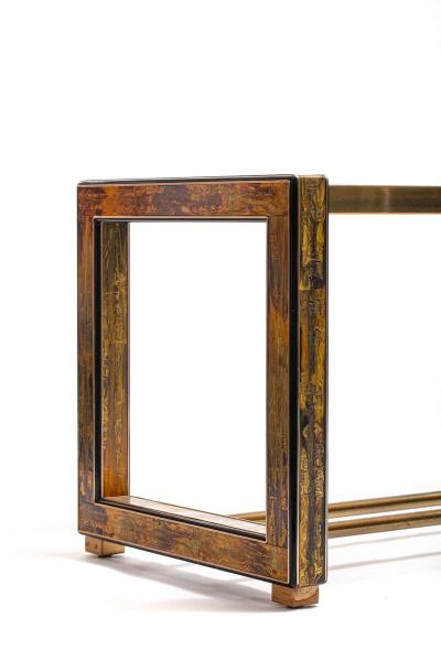 Bernhard Rohne Bernhard Rohne for Mastercraft Mid Century Modern Acid Etched Dining Table